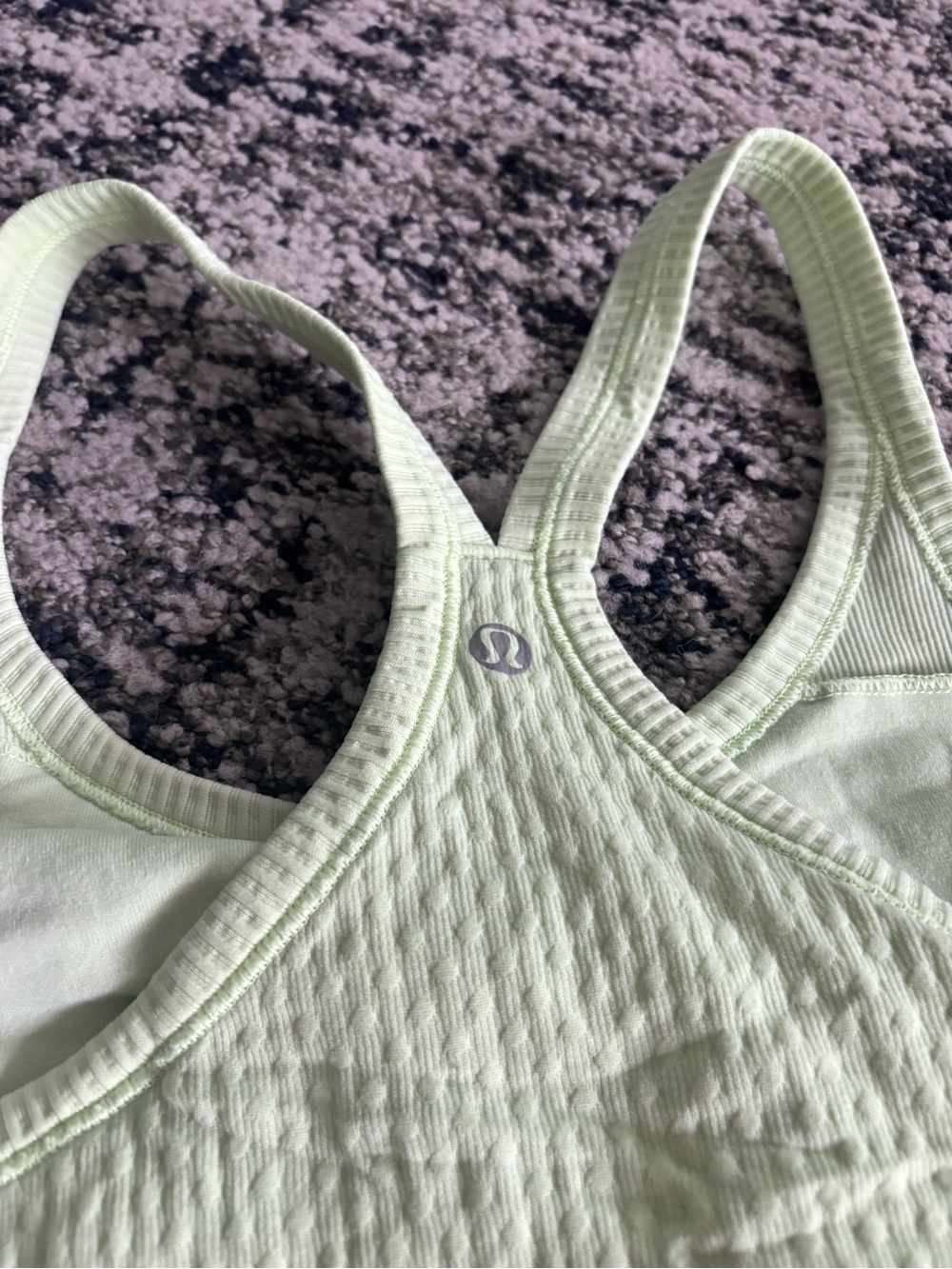 Lululemon Ribbed Racerback Tank Top - Pale Green - Picture 2 of 2